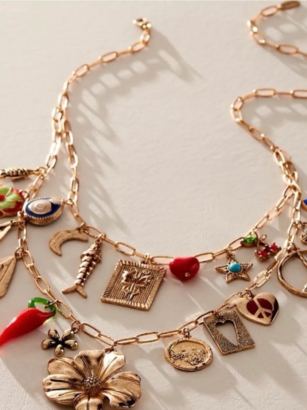 NWT!  Free People Maximillion Flower Power Charm Necklace ~ OS - Picture 3 of 6